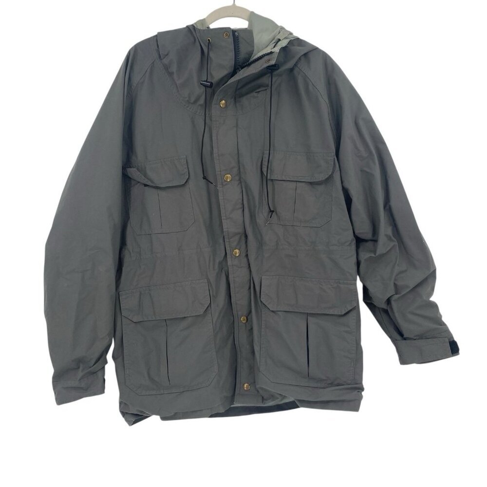 Vintage LL Bean Gore Tex Thinsulate Parka Jacket Mens Size Large Gray Hooded